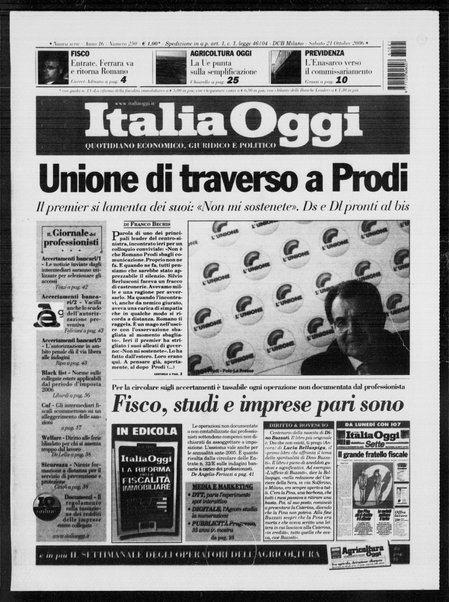 Italia oggi : quotidiano di economia finanza e politica